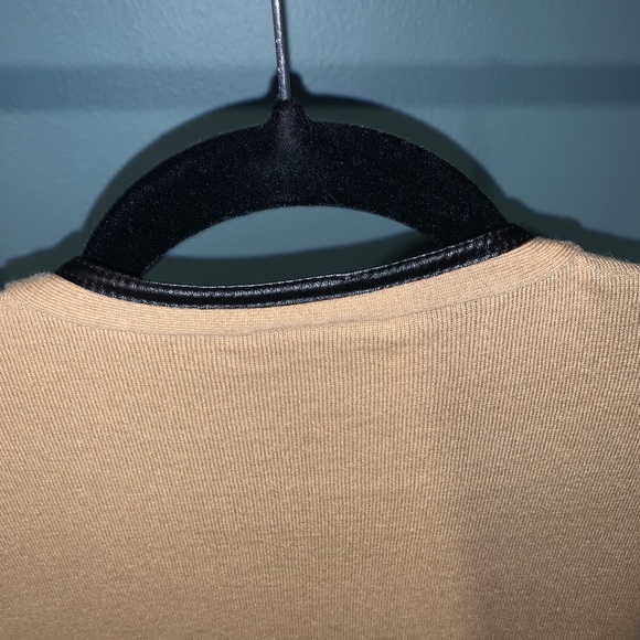 Ann Taylor Faux Leather Piping Sweater - Picture 5 of 6